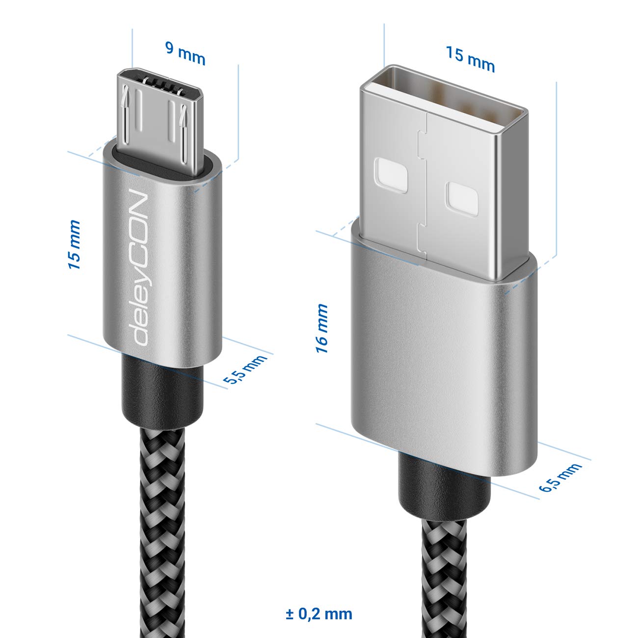 Micro USB 2.0 Kabel 1m für ZMB Bedienpulte
